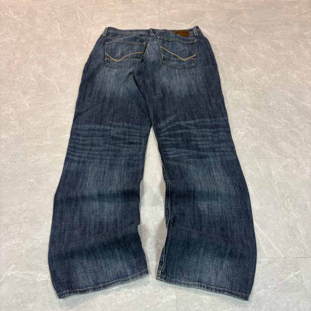 Reclaim Relaxed Straight Leg Dark Wash Denim Jeans Mens 33L 33x33 Blue